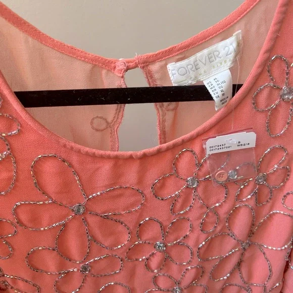 Perfect Party/Wedding Guest Chiffon Dress with Beautifully beaded overlay❣️ - Picture 2 of 7